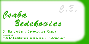 csaba bedekovics business card